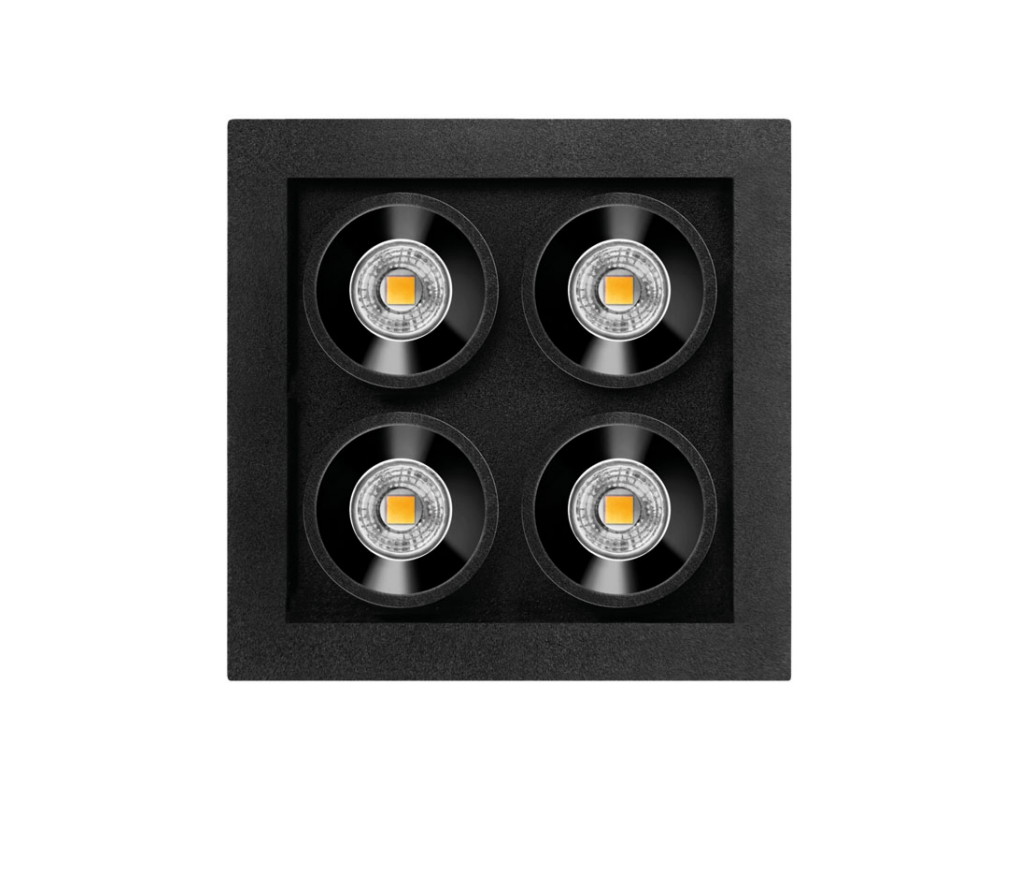 5,6W LED įleidžiamas šviestuvas Juodas FOSTER MICRO, juodas, 3000K