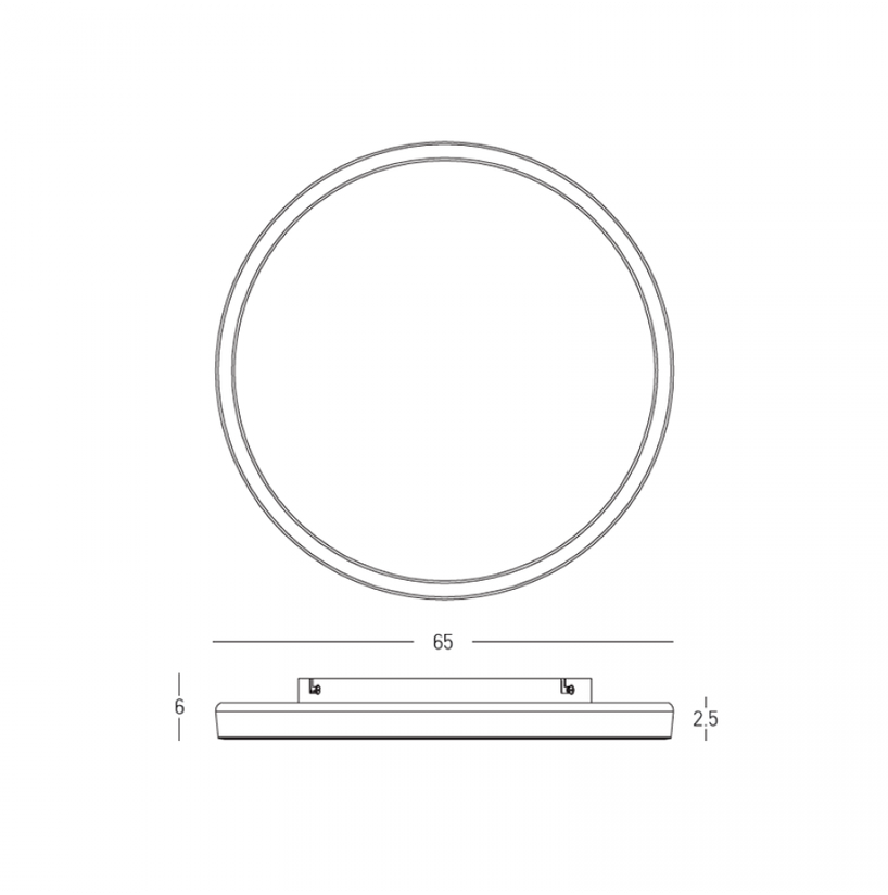 56W LED lubinis šviestuvas, juodas, 2700/3200/4000K, DALI, 25200