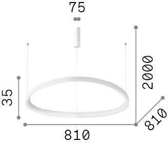 56W LED pakabinamas šviestuvas GEMINI, žalvario sp., 2700K, 341606