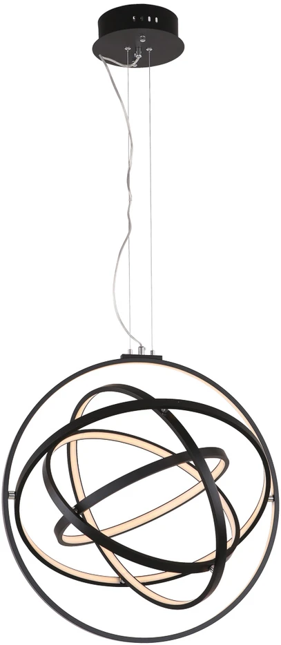 56W LED pakabinamas šviestuvas TRYTON, juodas, 3000K