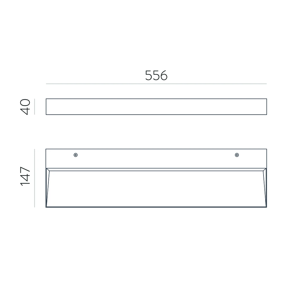 56W LED sieninis šviestuvas BRICK, baltas, 2700/3000/4000K, A3972272B