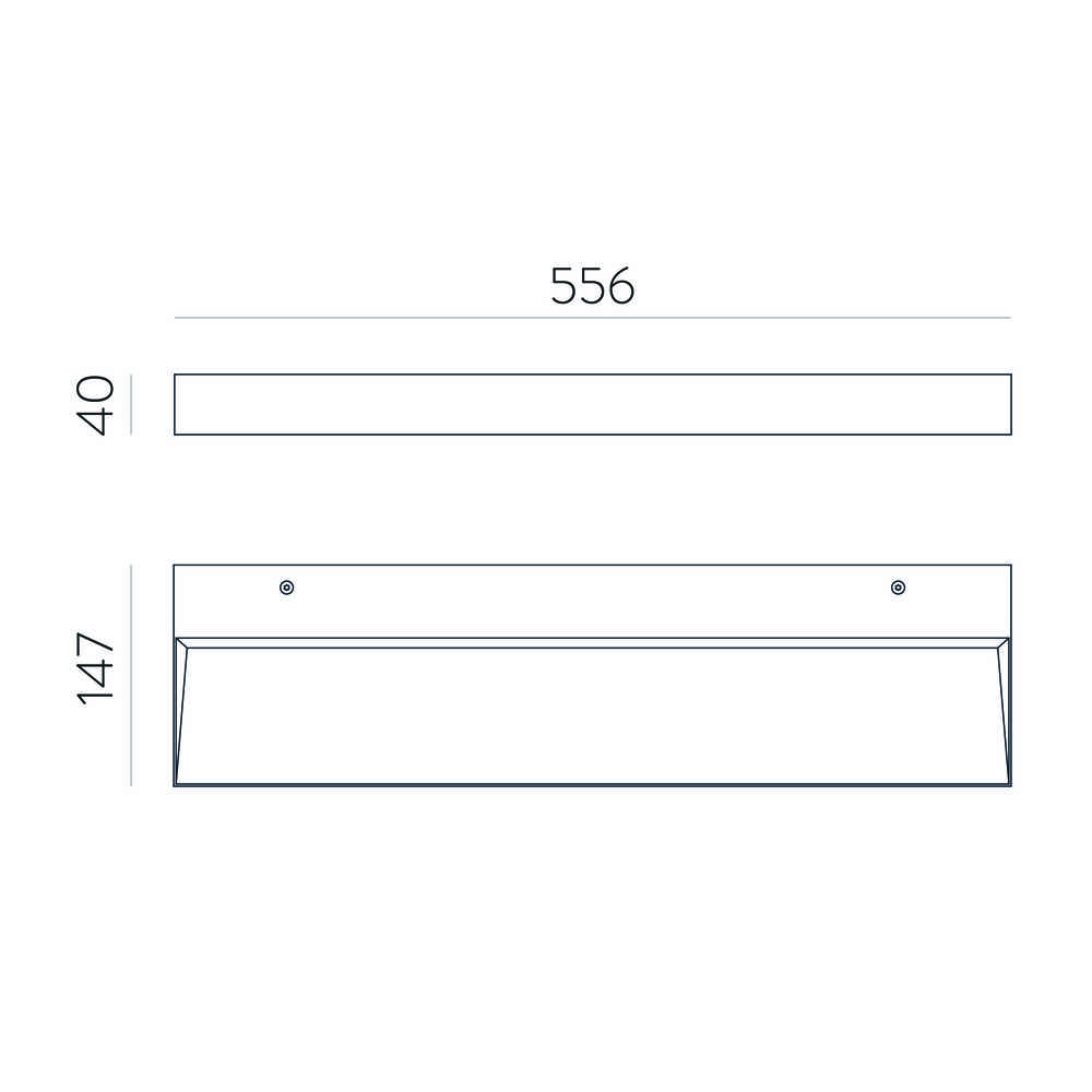 56W LED sieninis šviestuvas BRICK, baltas, 2700/3000/4000K, A3972272B