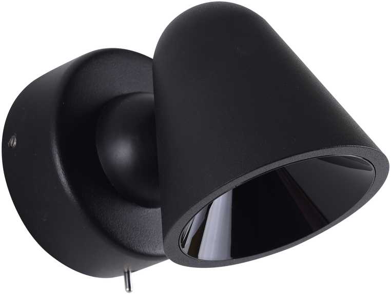 5,6W LED sieninis šviestuvas ENZO, juodas, 3000K, 4280901