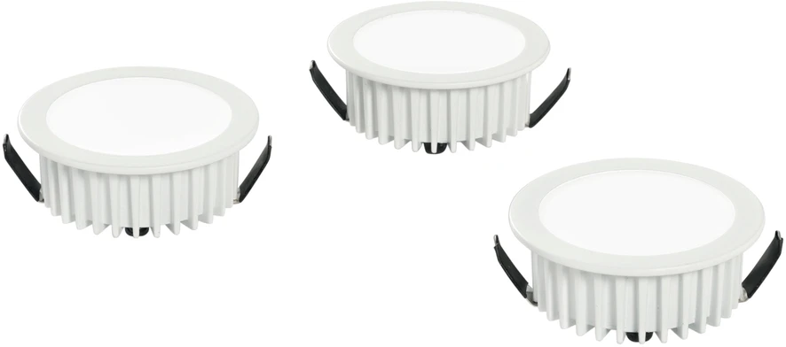 5,8W LED įleidžiamas šviestuvas FUSION, baltas, 4000K, 3vnt.