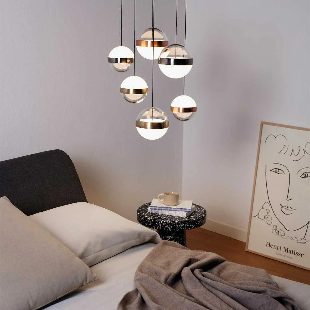 Ideal Lux 58W LED pakabinamas šviestuvas GALAXY SP6, juodos/baltos sp., 3000K, 321172