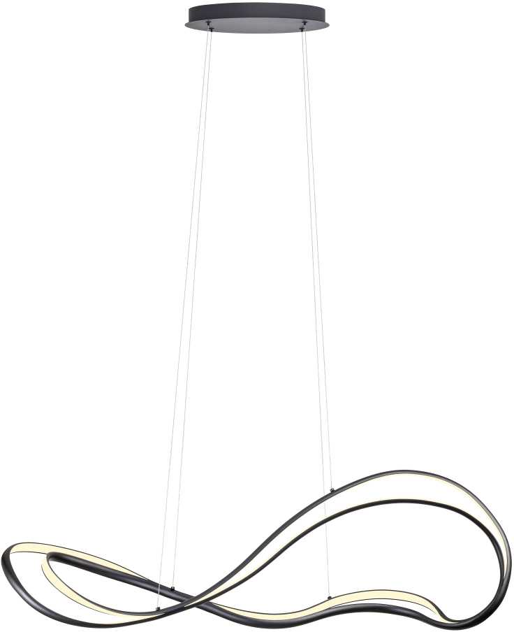 58W LED pakabinamas šviestuvas TEMPEST, juodas, 3000K, dimeriuojamas, 01-3599