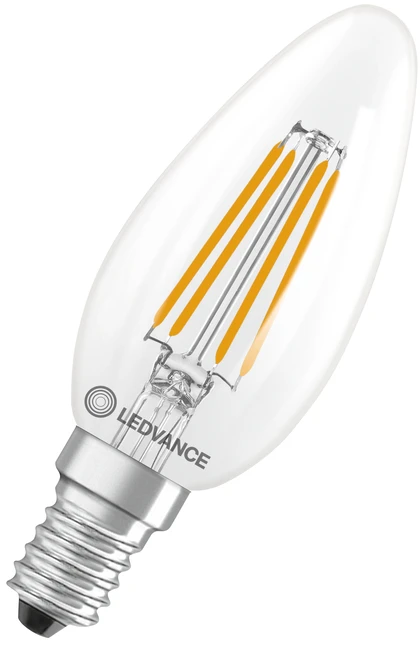 Ledvance 5,9W LED lemputė CLASSIC B, E14, skaidri, 300°, 2700K