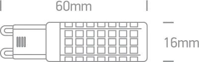 5W LED lemputė, dimeriuojama, G9, 3000K, 7106ALGD/W