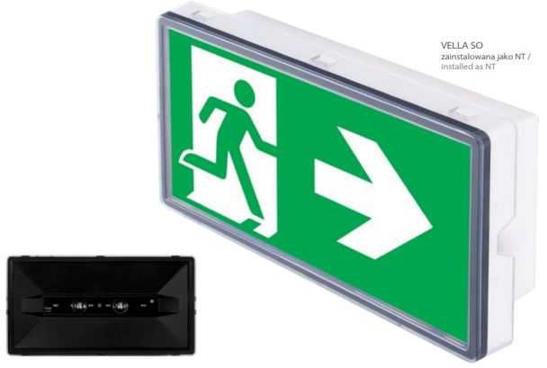 5W evakuacinis šviestuvas VELLA SO 250 CB IP65, baltas