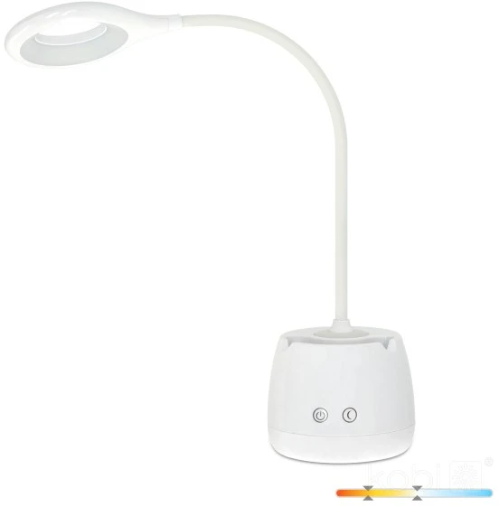 5W LED įkraunamas stalo šviestuvas LUSIA, baltas, 3000/4000K, dimeriuojamas