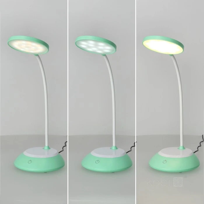 5W LED įkraunamas stalo šviestuvas VISUA DESK, šviesiai žalias, 3000-5000K, dimeriuojamas