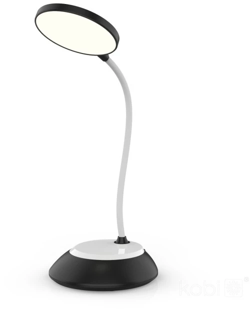 5W LED įkraunamas stalo šviestuvas VISUA DESK, juodas, 3000-5000K, dimeriuojamas