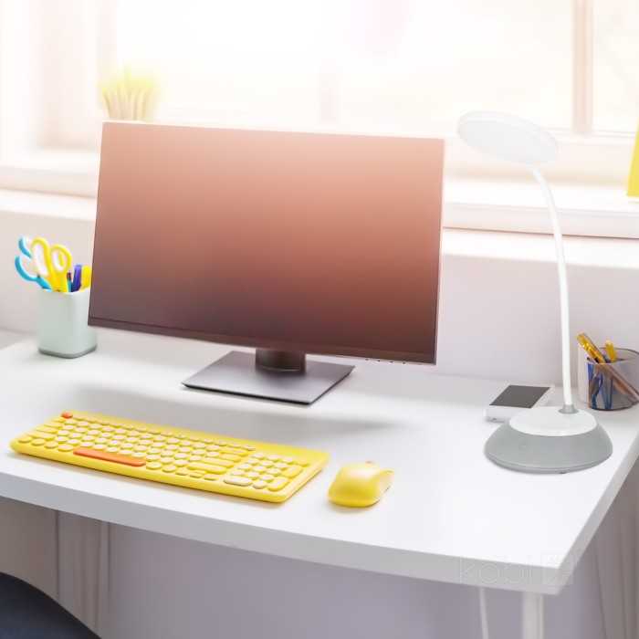 5W LED įkraunamas stalo šviestuvas VISUA DESK, pilkas, 3000-5000K, dimeriuojamas