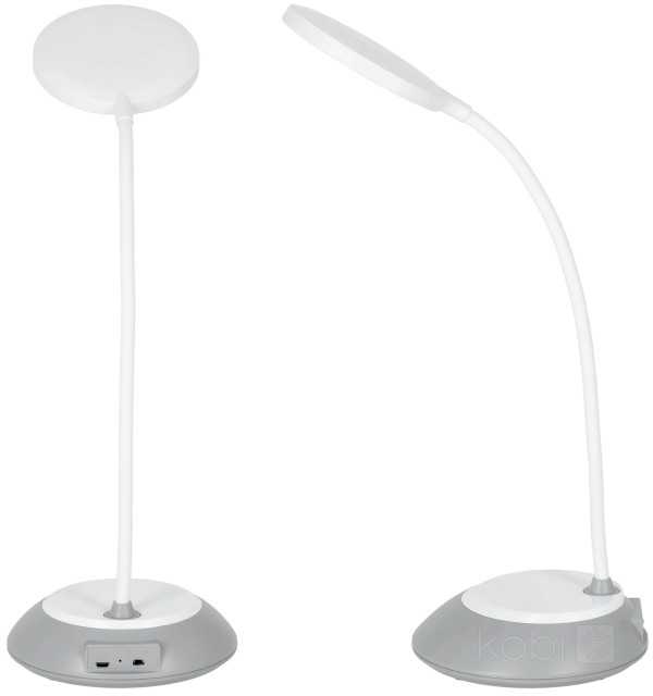 5W LED įkraunamas stalo šviestuvas VISUA DESK, pilkas, 3000-5000K, dimeriuojamas