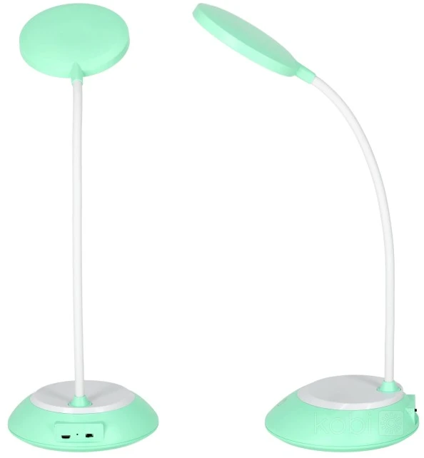 5W LED įkraunamas stalo šviestuvas VISUA DESK, šviesiai žalias, 3000-5000K, dimeriuojamas