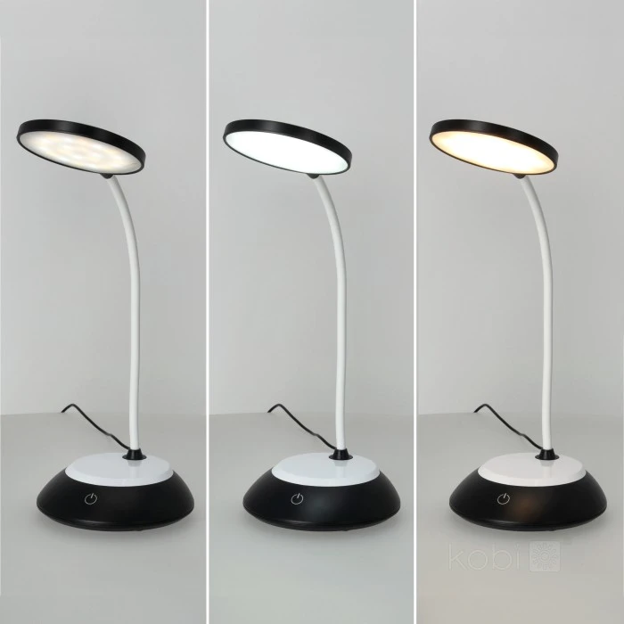 5W LED įkraunamas stalo šviestuvas VISUA DESK, juodas, 3000-5000K, dimeriuojamas