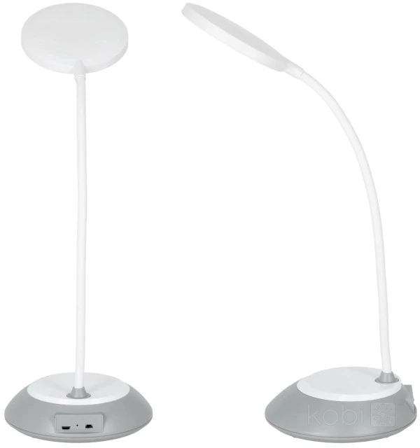 5W LED įkraunamas stalo šviestuvas VISUA DESK, pilkas, 3000-5000K, dimeriuojamas