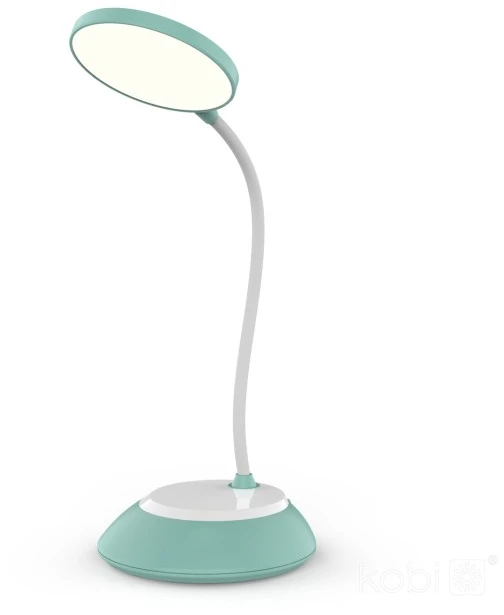 5W LED įkraunamas stalo šviestuvas VISUA DESK, šviesiai žalias, 3000-5000K, dimeriuojamas