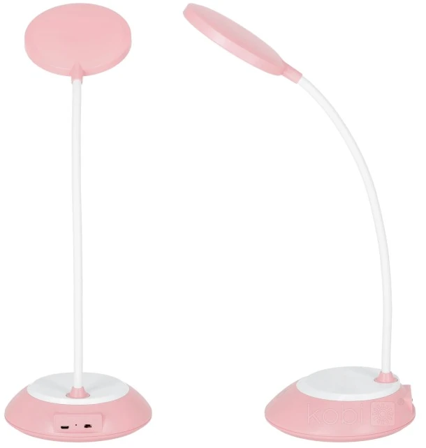 5W LED įkraunamas stalo šviestuvas VISUA DESK, rožinis, 3000-5000K, dimeriuojamas