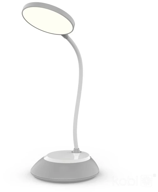 5W LED įkraunamas stalo šviestuvas VISUA DESK, pilkas, 3000-5000K, dimeriuojamas
