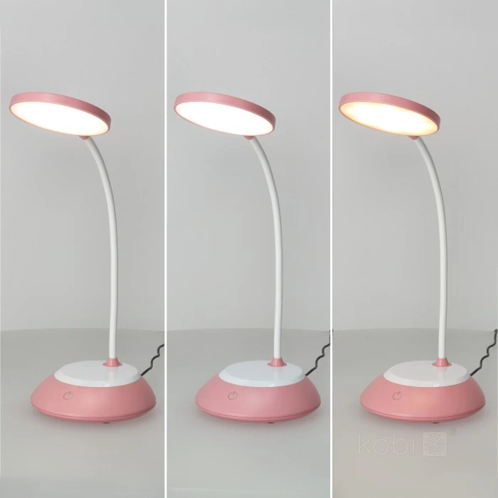 5W LED įkraunamas stalo šviestuvas VISUA DESK, rožinis, 3000-5000K, dimeriuojamas