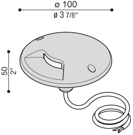 5W LED įleidžiamas lauko šviestuvas CNC 99 CL, plieno sp., 3000K