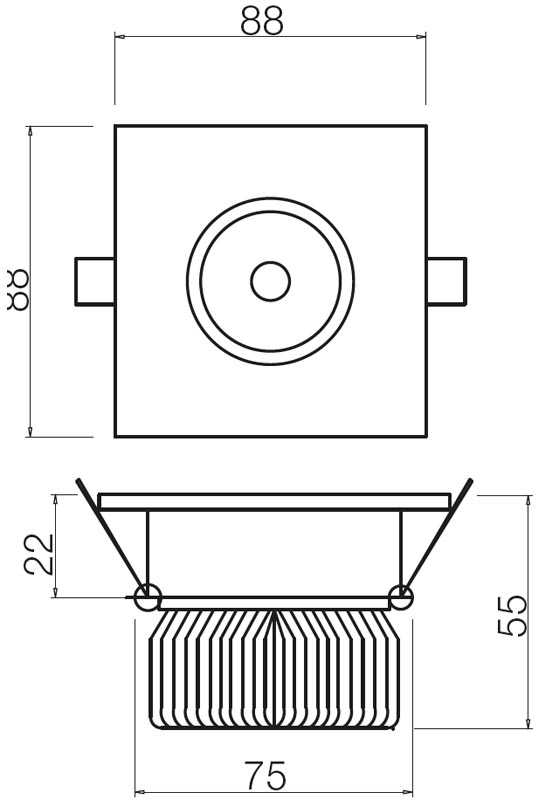 5W LED įleidžiamas pakreipiamas šviestuvas MT 129 LED, baltas, 4000K