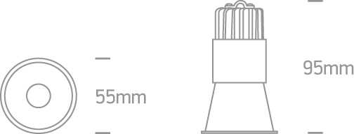 5W LED įleidžiamas šviestuvas, juodas, 3000K, 10105FD/B/W