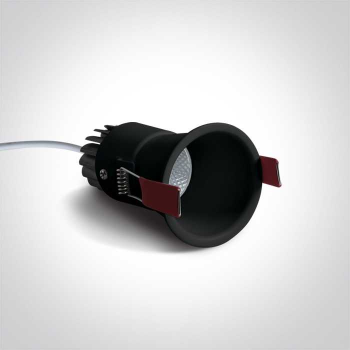 5W LED įleidžiamas šviestuvas, juodas, 3000K, 10105FD/B/W