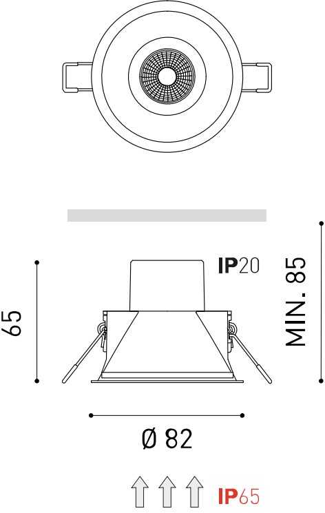 5W LED įleidžiamas šviestuvas SHOT LIGHT M, baltas, 3000K, IP65