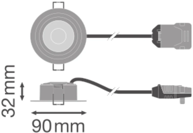 Ledvance 5W LED įleidžiamas šviestuvas SP CBO, baltas, 2700/3000/4000K, 60°, dimeriuojamas, IP65