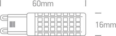 5W LED lemputė, dimeriuojama, G9, 3000K, 7106ALGD/W