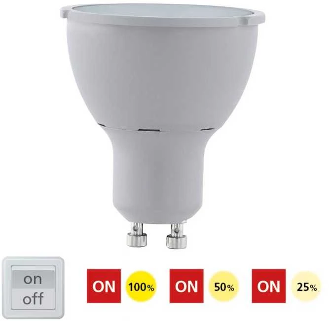 EGLO 5W LED lemputė, GU10, 3000K, dimeriuojama