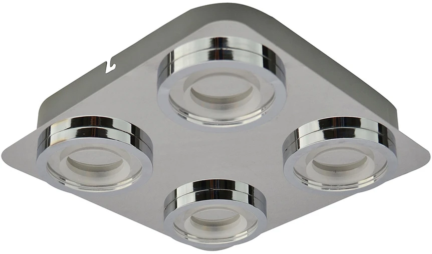 5W LED lubinis šviestuvas AURORE, chromo sp./skaidrus, 3000K