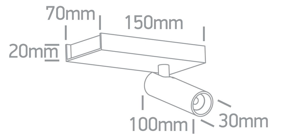 5W LED lubinis šviestuvas, baltas, 3000K, pakreipiamas, 65004A/W/W