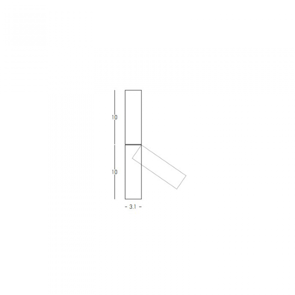 5W LED lubinis šviestuvas, juodas, 3000K, S217