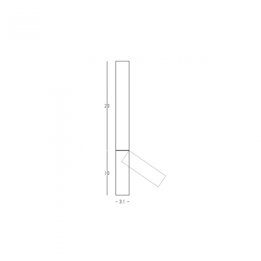 5W LED lubinis šviestuvas, juodas, 3000K, S219