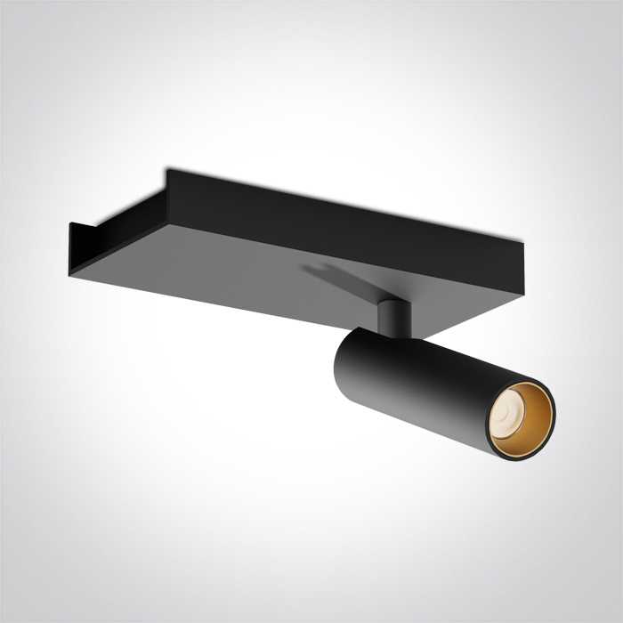 5W LED lubinis šviestuvas, juodas, 3000K, pakreipiamas, 65004A/B/W