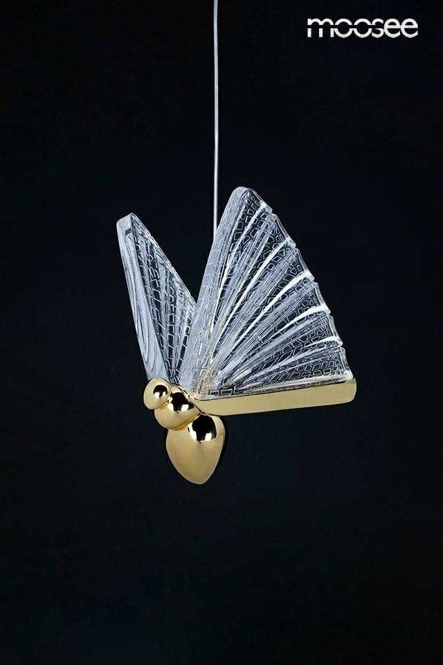 5W LED pakabinamas šviestuvas BUTTERFLY M, aukso sp., 3000K