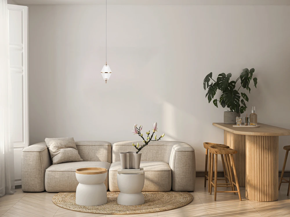 5W LED pakabinamas šviestuvas FUENTE, aukso sp./skaidrus, 3000K