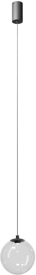 5W LED pakabinamas šviestuvas IRIDES, juodos sp./skaidrus, 2700K, 01-4086