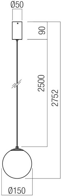 5W LED pakabinamas šviestuvas IRIDES, juodos sp./skaidrus, 3000K, 01-3957