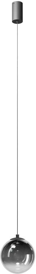 5W LED pakabinamas šviestuvas IRIDES, juodos/dūmų sp., 3000K, 01-3962
