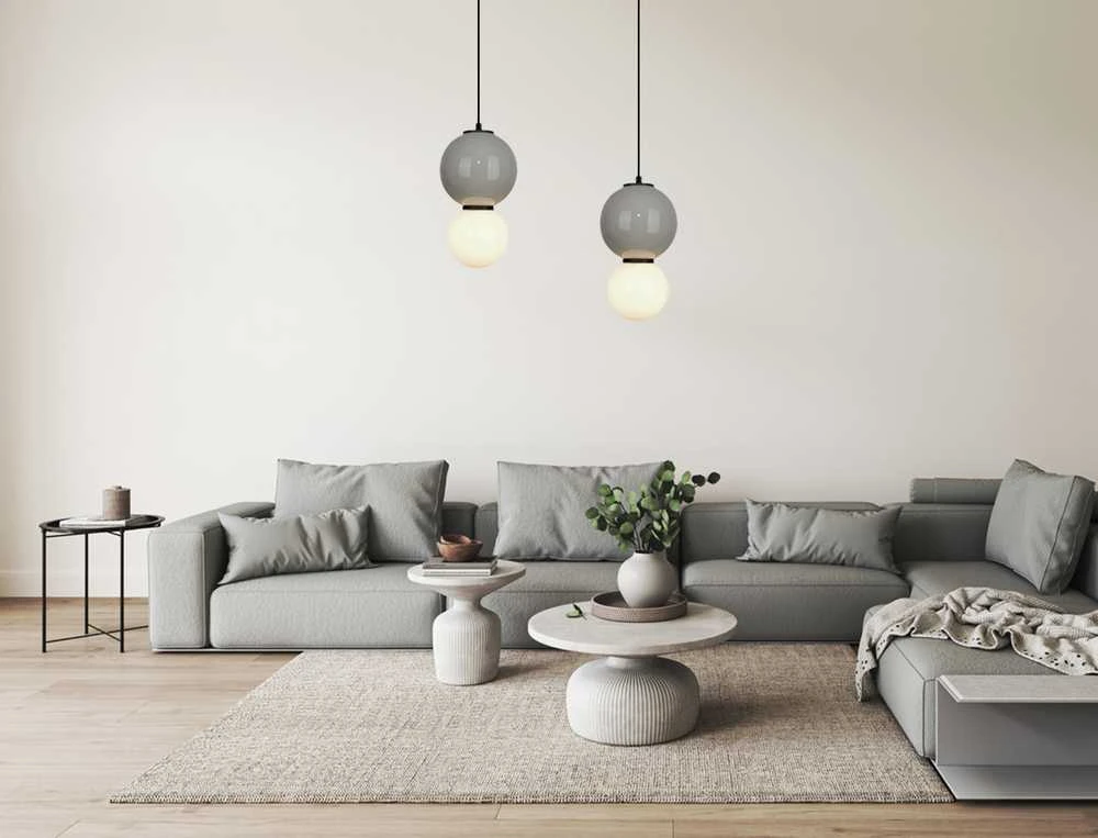 5W LED pakabinamas šviestuvas PIEVE, pilkos/matinės baltos sp., 3000K