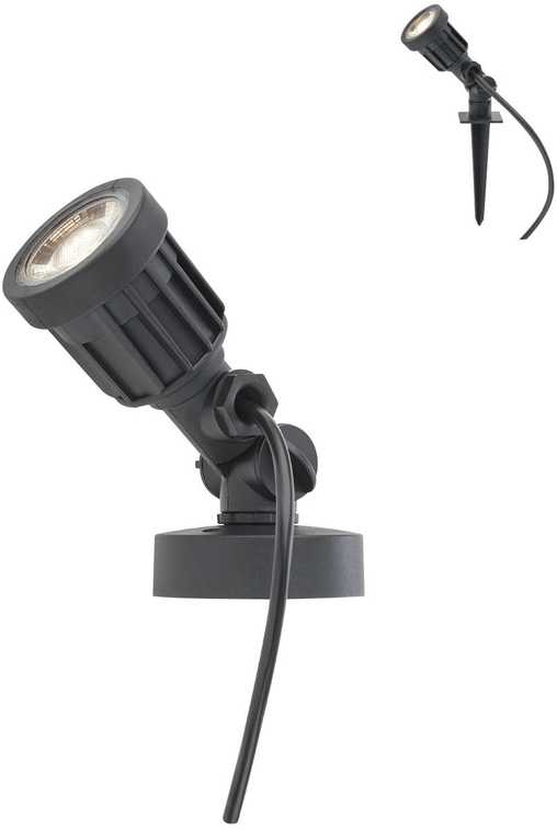 5W LED paviršinis/įsmeigiamas lauko šviestuvas TIM, dūmų sp., 4000K, IP65