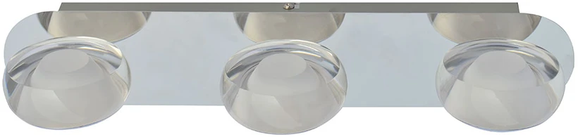 Lubinis šviestuvas 5W LED paviršinis šviestuvas STEVEN, chromo sp./skaidrus, 3000K