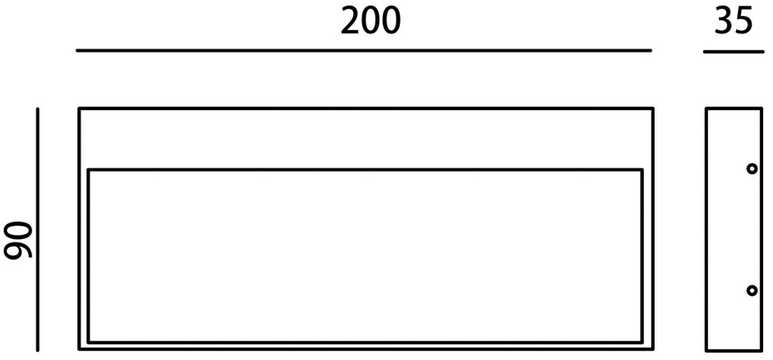 Sieninis šviestuvas 5W LED sieninis fasado šviestuvas FENIS 3K, juodas, 3000K
