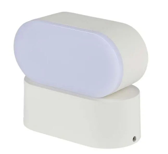 Sieninis šviestuvas V-tac 5W LED sieninis pakreipiamas šviestuvas, baltu korpusu, 3000K, IP65
