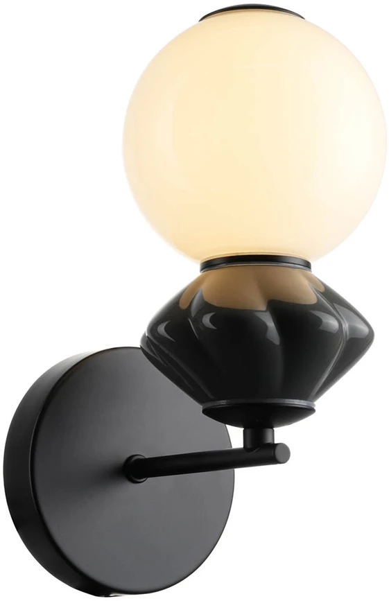 5W LED sieninis šviestuvas BALOS, juodos/baltos sp., 3000K