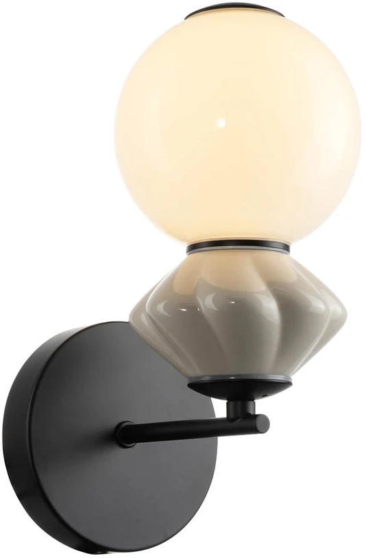 5W LED sieninis šviestuvas BALOS, juodos/baltos sp., 3000K